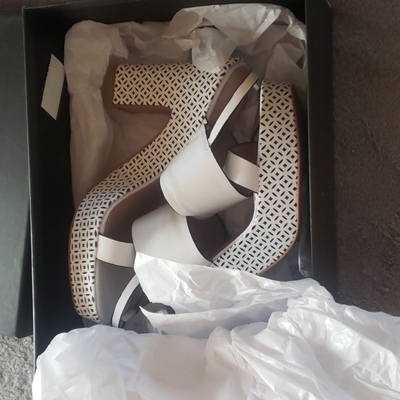 ZAC Zac Posen Virginia Block Platform Heel Slingback Sandals New In Box NWT - Picture 7 of 11